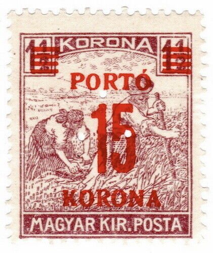 (I.B) Hungary Postal : Western Hungary Postage Due 15k