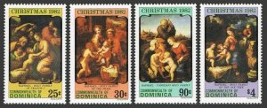 Dominica 786-789,790,MNH.Mi 800-803,Bl.80. Holy Family Painting by Raphael,1982.