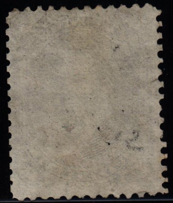 US Scott #77 - F - No Gum - 15c Lincoln - (Reperfed at Right) - Black 1866