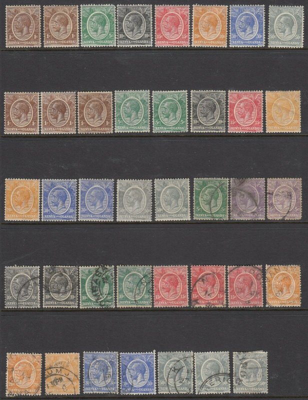 KUT, Kenya & Uganda 1922-27 Issue (mint/used) (2 scans)