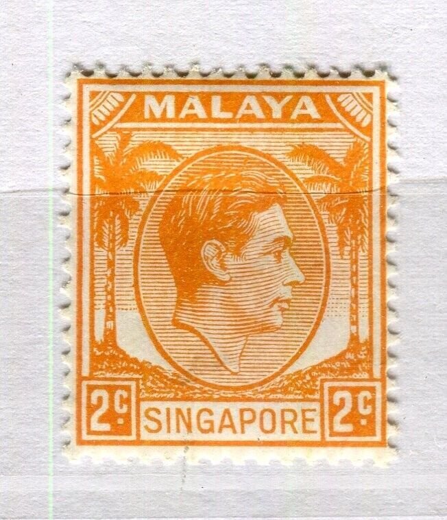 MALAYA SINGAPORE; 1940s early GVI portrait issue Mint hinged 2c. value