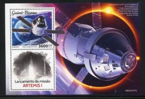 GUINEA BISSAU  2023 LAUNCH OF ARTEMIS I S/SHEET MINT NH