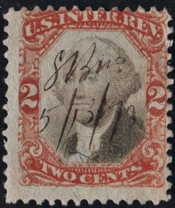 R135 2¢ Third Issue Documentary Stamp (1871) Used