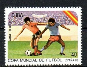 CUBA Sc# 2473  WORLD CUP SOCCER football Spain 40c  1982 MNH