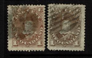 Newfoundland SC# 41 and 42, Used, 42 Hinge/Page Remnant - S3937