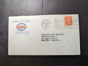 1951 Canada Cover North Bay to Toronto Ontario Imperial Esso Oil Products