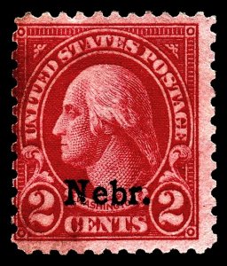 U.S. Scott #671: 1929 2¢ George Washington Nebraska overprint, MNG, Ave.