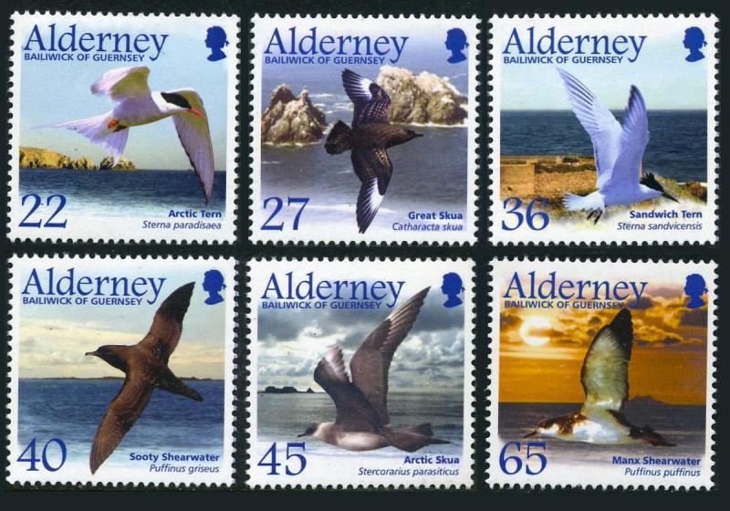 Alderney 256-261,MNH. Birds 2005.Little Stint,Greenshank,Plover,Godwit,Sandpiper