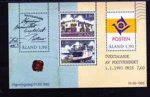 FINLAND-ALAND #72 1993 AUTONOMOUS POSTAL MINT VF NH O.G S/S