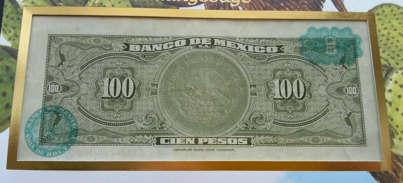 Mexico Eagle Snake 1973 Flora Fauna Wildlife FDC (banknote coin cover *3 in 1