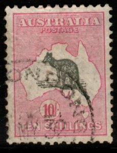 AUSTRALIA SG112 1929 10/= GREY & PINK USED 