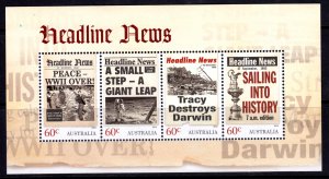 Australia 2013 Headline News Complete Mint MNH Set Block SC 3961a