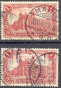 Germany Mi 78a and b Used  VF