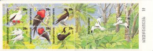 Marshall Islands 1991 MNH Sc 406a Birds of the Atolls, Reefs Pane of 7 Booklet