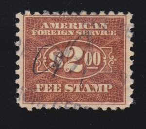 US RK28 $2 American Foreign Service Revenue Used F-VF SCV $125