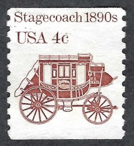 United States #1898A 4¢ Transportation Coil Series - Stagecoach (1982). Used.