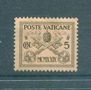 Vatican City sc# 1 (2) mh cat value $.25