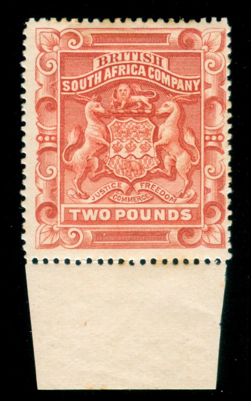 MOMEN: RHODESIA SG #74 1897 MINT OG H