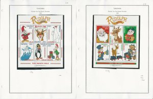 Tanzania Stamp Collection on 4 Pages, Rudolph Reindeer Christmas Mint, JFZ