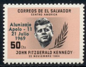 Salvador Scott #798 MNH John F. Kennedy JFK OVPT Apollo 11 $$