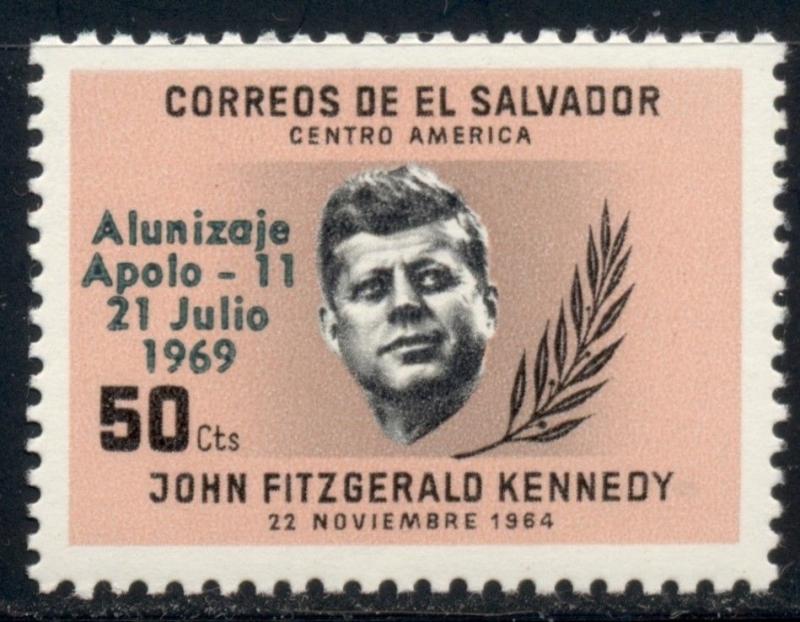 Salvador Scott #798 MNH John F. Kennedy JFK OVPT Apollo 11 $$