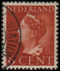 Netherlands 216B - Used - 6c Queen Wilhelmina (1947)