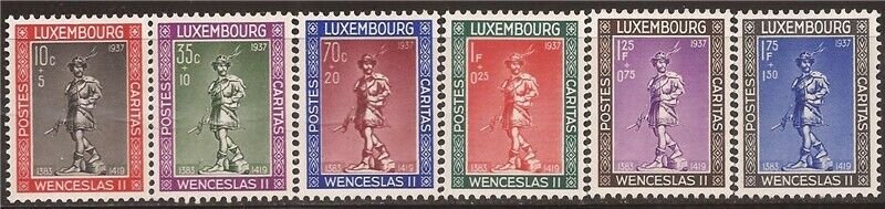 Luxembourg - 1937 Duke Wenceslas II - 6 Stamp Set MNH - Scott #B79-84