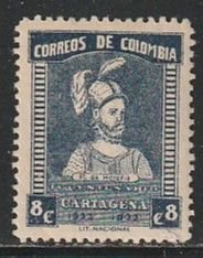 1934 Columbia - Sc 419 - MH VF - 1 single - Pedro de Heredia