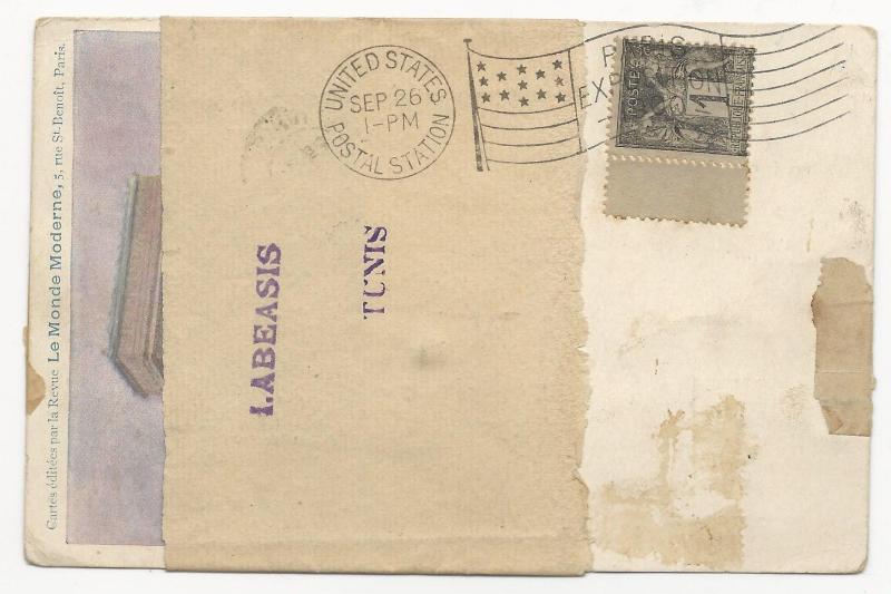 France Scott #86 US Paris Expo Cancel Bomar Rare Cancel on Cover to Tunis 1900