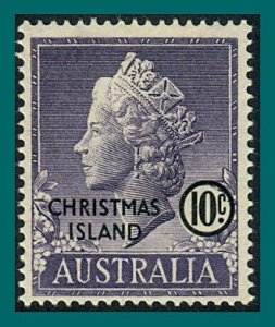 Christmas Island 1958 Queen Elizabeth, MLH #6,SG6