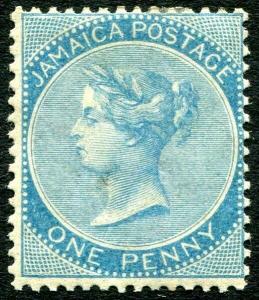 JAMAICA-1865 1d Deep Blue Sg 1c  MOUNTED MINT V30965