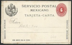 MEXICO Early lettercard - unused ..........................................66197