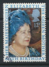 Great Britain  SG 1129 SC# 919 Used / FU with First Day Cancel - 80th Birthda...