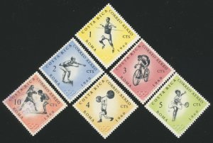 COSTA RICA Sc 303-08 F-VF/MNH*  - 1960 Olympics - *NOTE: C303 LH & C308 USED