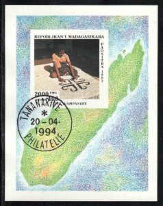 Malagasy Rep. #1247H ~ Souvenir Sheet ~ Tapestry ~ CTO, NH  (1994)