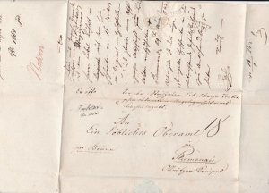 Austrian Kuk 1842 Military Letter Report Stamps Cover ref 22364 