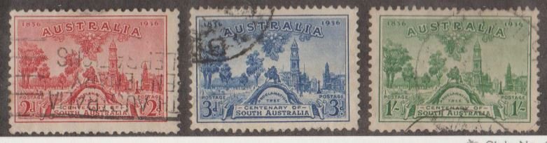 Australia Scott #159-160-161 Stamp - Used Set