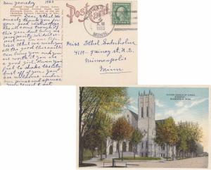 United States Minnesota Wigwam Bay 1923 4c-bar  1921-1929  PPC (Second Church...