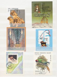 Madagascar Tanzania Wildlife Sport Flowers Mini Sheets Used (Apx 45) BL586