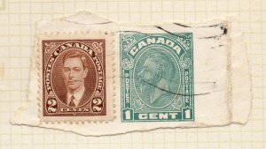 Canada 1937 Early Issue Fine Used 2c. POSTMARK PIECE NW-244595