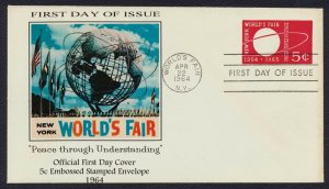 #U546 5c New York World's Fair, Add Cachet-Add FDC **ANY 5=FREE SHIPPING**