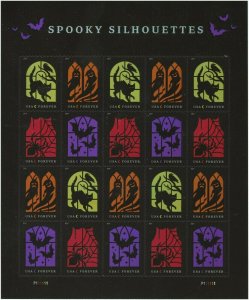 5420-5423 Spooky Silhouettes Sheet of 20 GENUINE Forever Stamps - Stuart Katz