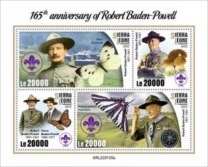 Sierra Leone - 2022 Robert Baden-Powell Anniversary - 4 Stamp Sheet - SRL220135a