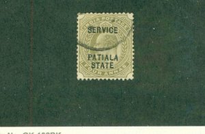 PATIALA INDIAN STATE O24 USED BIN $0.50