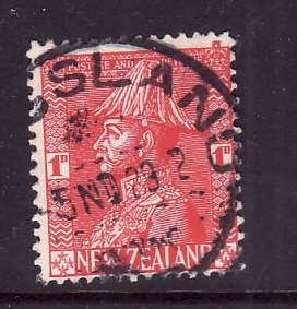 New Zealand-Sc#184-used 1p rose red KGV-1926-