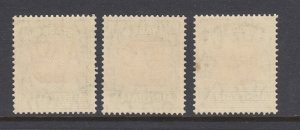 Australia Sc J65, J66, J68 MNH. 1938 Postage Dues, 3 diff, 4p has small stain