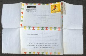 GHANA #55 STAMP AEROGRAMME STATIONERY MARKS & CLERK ACCRA TO USA 1963