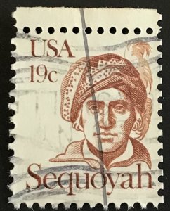 US #1859 Used Single w/selvage Sequoyah SCV $.25 L35