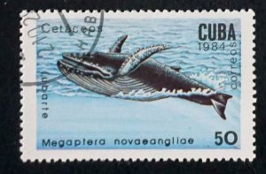 CUBA Sc# 2683 MARINE MAMMALS ocean sea life 50c  1984  used cto