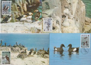 Isle of Man 1989 - Sea Birds set 4 Maxicard